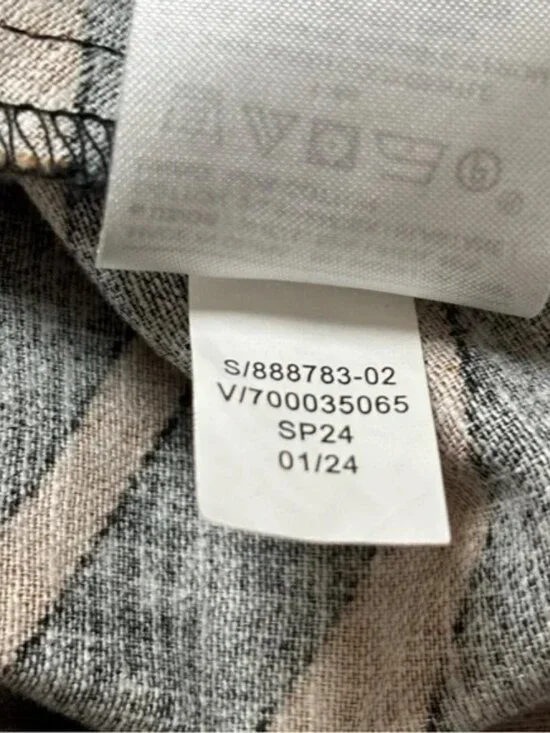 Banana Republic Brown Zebra Print Linen Blend Cut-Out Midi Dress Size:12 NWOT - Picture 12 of 12